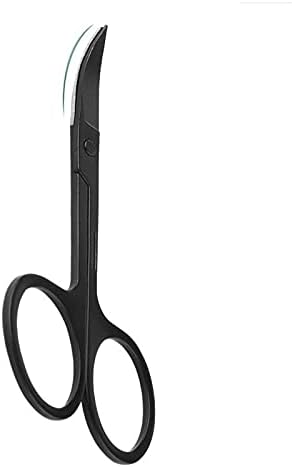 Кухненски ножици JAWKP, 1 бр. ножица за грим от Неръждаема стомана, черен Портативен Тример за косми в носа, Веждите,