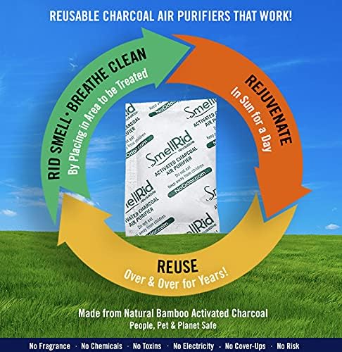 За многократна употреба пакет за пречистване на въздуха с активен въглен SMELLRID и премахване на миризмата, която работи