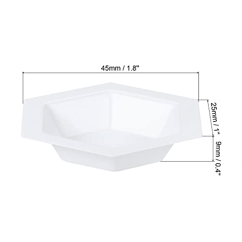 Шестоъгълник Статистическа Лъжици PATIKIL, 10 Опаковки Пластмасови Тави за по-малки Тежести, Опаковка прах за Претегляне