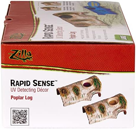 Декор на Терариума за домашни Влечуги Zilla Rapid Sense с ултравиолетовите лъчи, Трупи от топола, Голям