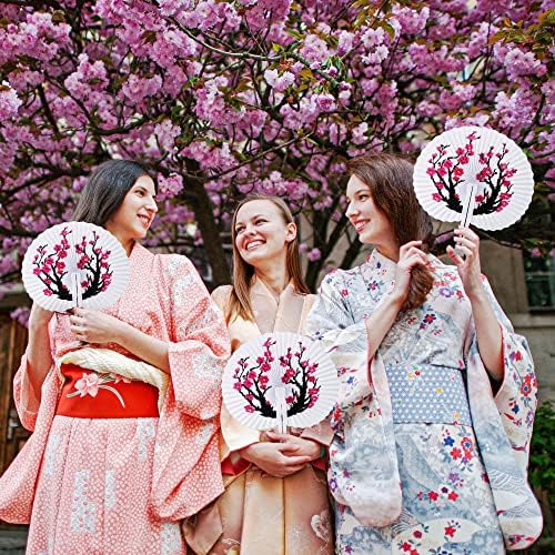 Китайските Ръчни Корекция на формата на цветя Японски череши, Хартиени Сгъваеми Вентилатора за Сватба, Интериор на японската