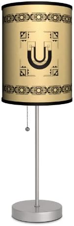 Монограм - Декоративна Буква U Спортна Сребърна Лампа