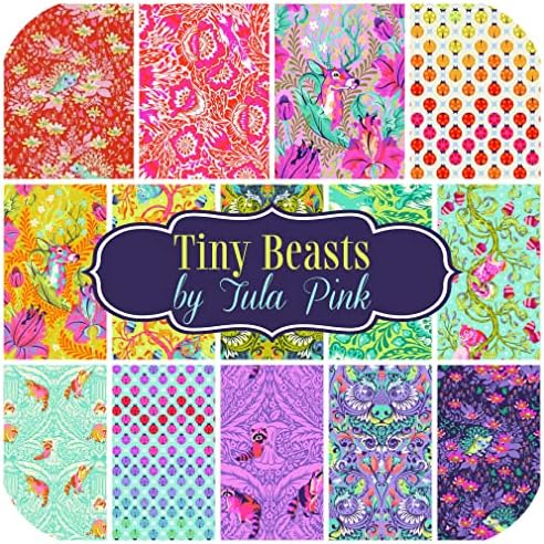 Чанта за скрапа Tiny Beasts (около 2 ярда) от Tula Pink безплатно, 2 ярд налита на бой тъкани със собствените си ръце