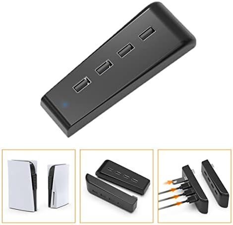 Mobestech 8 Pack Геймпад Хъб Съвместим с USB Зарядно Устройство Адаптер за Разширяване на Игралната Здрав USB-Хъб за