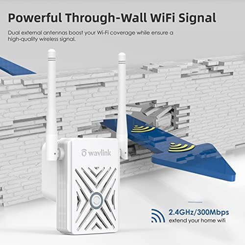 Удължител обхвата на Wi-Fi WAVLINK, Безжична стенни точка за достъп N300 с Ethernet порт, Покритие до 1000 Кв.. Фута,