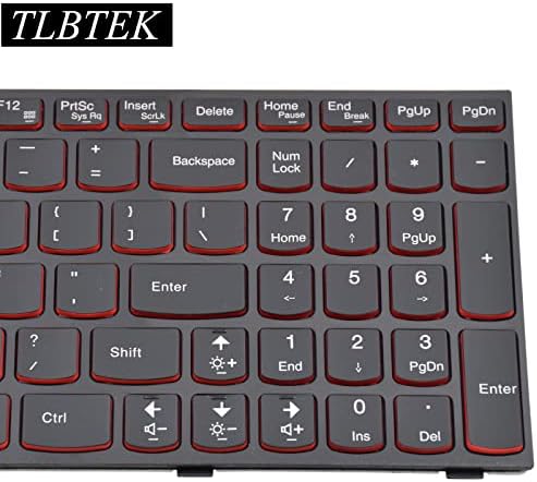 Подмяна на клавиатура с подсветка TLBTEK, Съвместима с лаптоп Lenovo IdeaPad Y500 Y590 Y590P Y500 Y510P Y510 Y500S Y500N