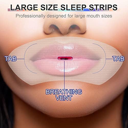 Лентата за устата по време на сън (100 мм), 60шт Лента за устата от Хъркане, Ленти за сън, за да се спре Хъркането, Ленти