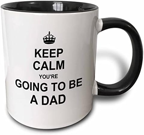 3dRose mug_194458_1 Сохраняй Спокойствие, Ти Ще бъдеш баща на Бъдещия татко, Подарък керамична чаша с текста за татко,