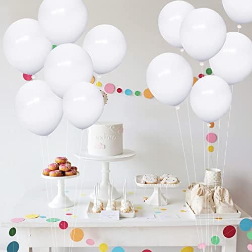 Комплект арка с бял Венец от балони, 105 бр., Бели балони с Различни размери, 18 12 10 5 инча, Сватбени балони, за Годеж,