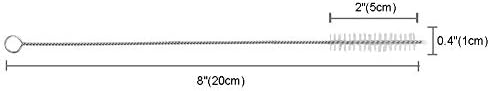 10 X 8-инчов Тръбни Четки за Пиене, Сламки, Четки за Чаши от Неръждаема Стомана, Тръби, Тръба, Комплект Дълги Найлонови