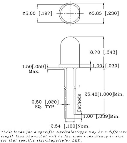 Светодиоди фара 12 в с кръгла горната прозрачна леща 5 мм - Студения прозрачен бял светодиод - Ултра - ярък Вграден /