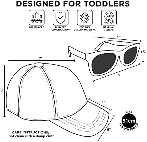 Детска шапчица ABG за момчета 2-4 години, Детска бейзболна шапка и Слънчеви очила