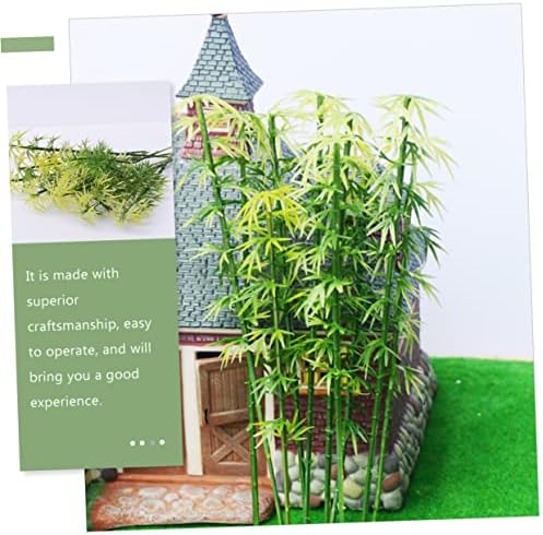 Angoily 80шт Мини-Модел на Бамбук Зелен Декор на Външния Декор на Зелени Начало Декор Архитектурен Модел Озеленяване Подпори Озеленяване Декор на Дърво Модел на Сграда