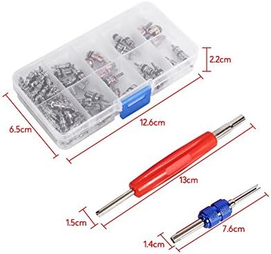 102 бр. Аксесоари за Ядро вентил на климатик A/C R12 R134a Инструмент За премахване на Пръти Пръти вентил за гуми За
