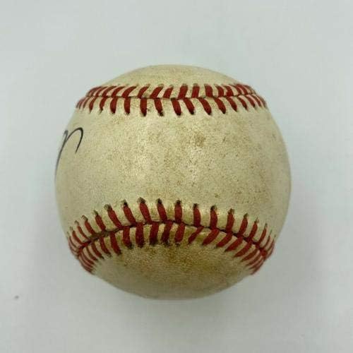 Дейл -старши Подписа използвана за игра на Американската лига бейзбол 1980-те години С помощта на JSA COA - Автограф