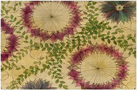 Тъкани Черги DiaNoche, Кухненски Изтривалки, Изтривалки За Баня от Paper Mosaic Studio Flower Whispy Големи 4x6 Фута