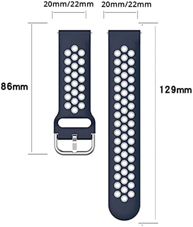 BNEGUV 20 мм смарт часовници Въжета на китката за Xiaomi GTS/GTS 2 2E Mini Силиконов Каучук BIP S U Pro Взаимозаменяеми
