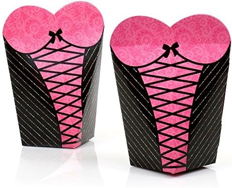 Big Dot of Happiness Girls Night Out - Сувенири, за да бельо за моминско парти - Подаръчни кутии във формата на сърце