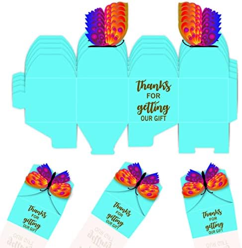 Seyal®50шт Мръсно-Розови Кутии с пеперуди за подаръци на Baby Shower Butterfly Box Candy Декорация на Партита, Рожден