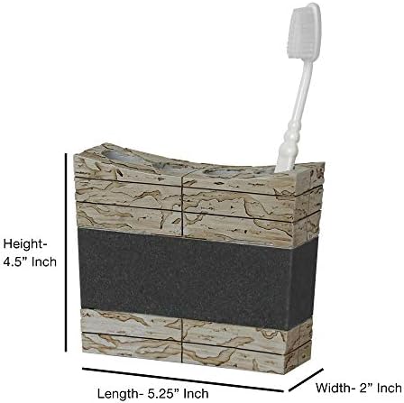 набор от принадлежности за баня nu steel Rustic (комплект от 4 части) от естествен цимент и камък: Включва сапун ястие,
