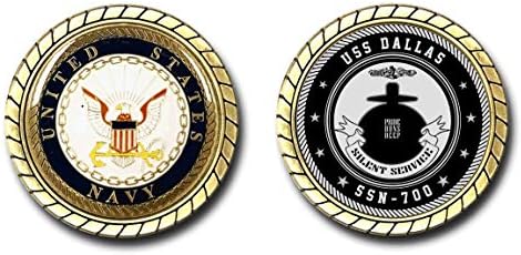USS Dallas SSN-700 Монета Повикване на подводница на ВМС на САЩ - Официално лицензирани