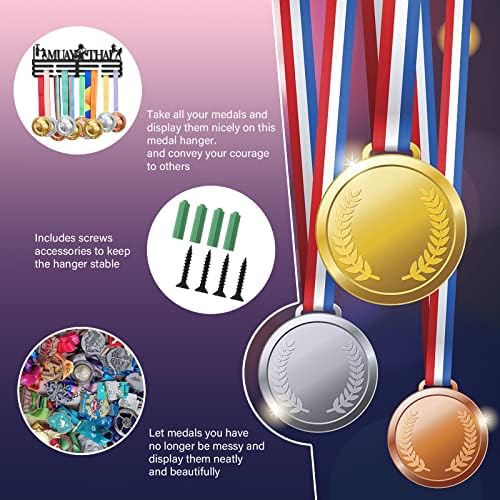 СУПЕРДАНТ Муай Тай за Мъже Закачалка за Медали Дисплей Спортна Медал Рафтове за изложба на стоки за 60+ Медали Притежател
