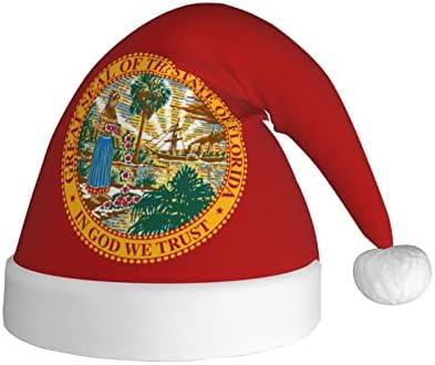 Коледна Шапка ZALTAS Seal of Florida За Възрастни, Удобни Меки Шапки на Дядо Коледа За Коледа, Нова Година, Празнични