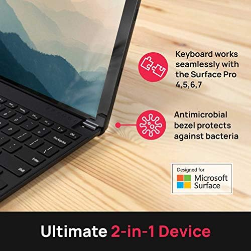 Калъф за безжична клавиатура Brydge 12.3 Pro + с прецизен сензорен панел | е Съвместим с Microsoft Surface Pro 7, 6,