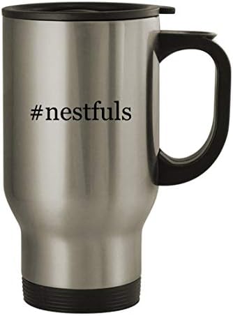 Подарък дрънкулки nestfuls - Пътна Чаша от Неръждаема Стомана с тегло 14 грама, сребрист