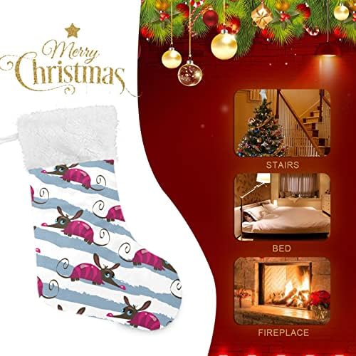 Боен Плъхове Сладък Животни Коледни Чорапи Комплект от 1 Коледните Чорапи 18 Инча Окачени Чорапи за Камината за Семейни