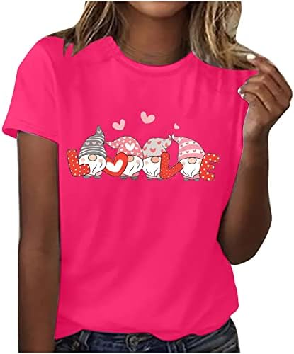 Ярко Розово Есен-Годишният Топ, Дамски Дрехи, 2023, Модни Памучен Тениска с Кръгло Деколте и Графичен Дизайн за Жени