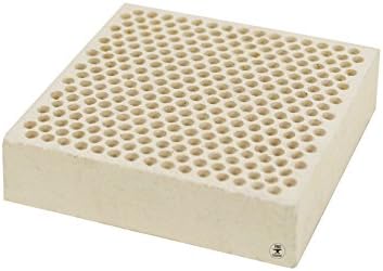Квадратен керамичен блок във формата на сот с 294 дупки (диаметър от 2 мм), 50 mm x 50 mm x 12,5 мм За запояване на бижута