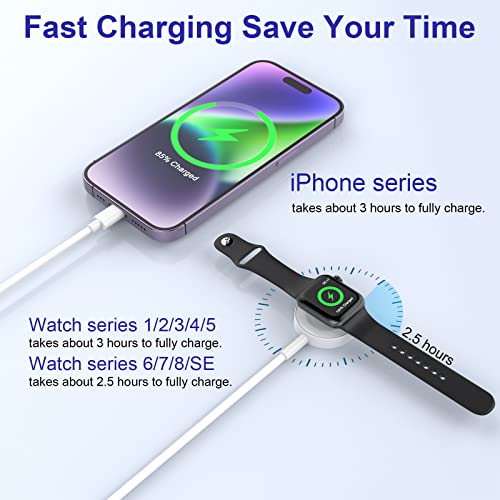 Кабел за зарядно устройство на смарт часа 3 в 1 за Apple Watch/iPhone/Airpods, за Зарядното устройство на Apple Watch