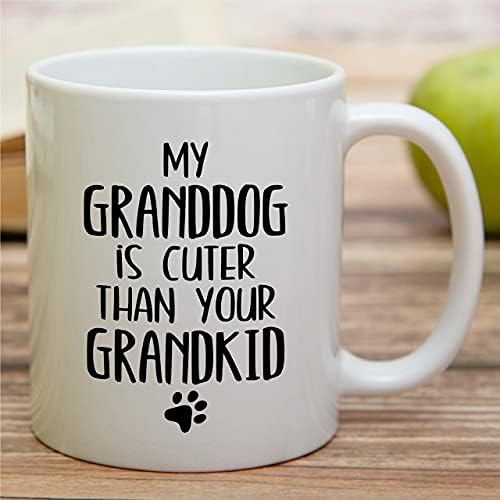 Retreez Забавна чаша - дядо Ми хубаво, отколкото си Внук Любители на кучета Керамични чаши за Кафе с обем 11 Грама -
