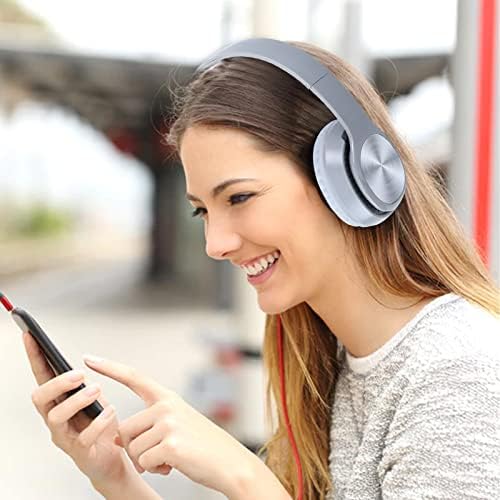 Bluetooth слушалки над ухото 55 Часа възпроизвеждане на Безжични Слушалки с микрофон, Сгъваема Лека слушалка с Дълбоки