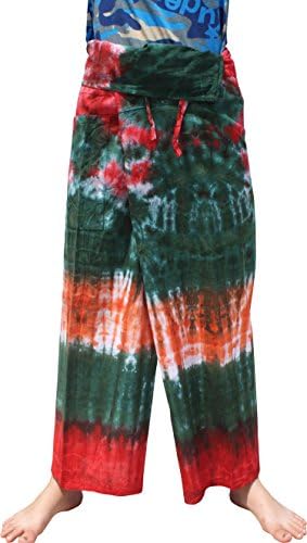 RaanPahMuang Памучни Панталони с мирис на Рибарско Боя за Вратовръзка Лека Летни Дрехи От Смесени-Памук