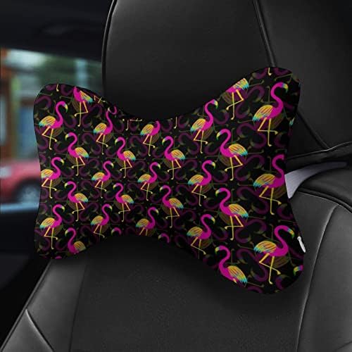Хавайски Тропически Птици Фламинго Автомобилната въздушна Възглавница За Шията от 2 на Костите под Формата На Автомобил