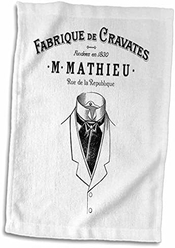 3dRose Florene - Френски реколта мъжки кърпи с принтом от френски шивач 1830 г. (twl-203975-1)