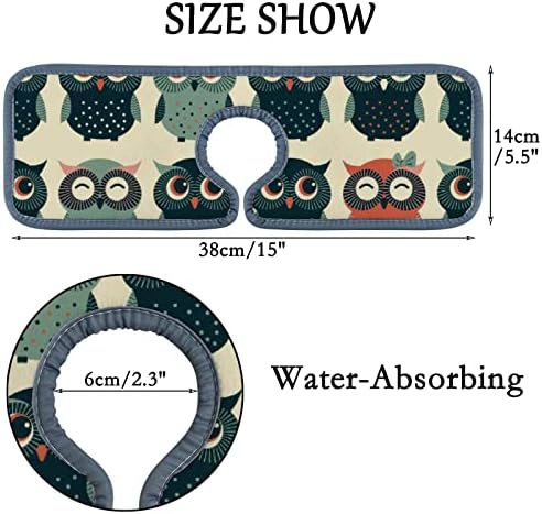 Впитывающий Подложка За Кухненско на Крана, 2 броя, Сладки Мультяшные Сови, калник на задно колело За Мивки, Брояч за