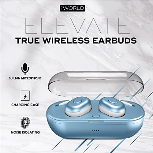 Безжични слушалки iWorld Elevate Вярно с зарядно калъф, Bluetooth-слушалки-втулки с вграден микрофон и докосване, Универсално