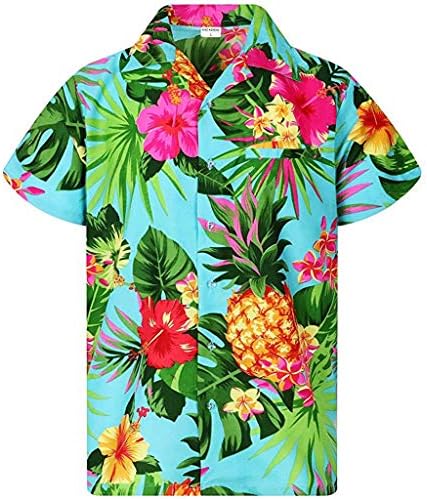 Мъжки Ежедневни Хавайска Риза Летни Тропически Плаж Риза За Боулинг С Къс Ръкав Ретро Плажна Риза с Копчета С Цветен