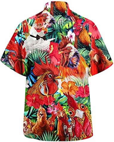 Летни Ризи за Мъже, Мъжки Пролетно-Летните Модни Ежедневни Ризи с принтом Турция под формата на Петел, Вечерни, Плажни