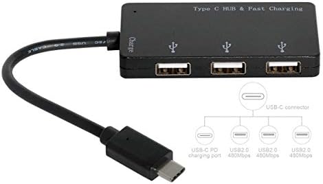 Xiwai USB-C Type-C на 3 Порта USB ХЪБ 2.0 Женски и PD захранващ Адаптер за Лаптоп, Мобилен Телефон, Таблет