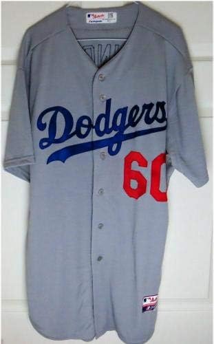 Jose Dominguez Team Issue Jersey Dodgers Road Сив 201460 Размер 48 MLB COA - Използваните в игрите якета MLB