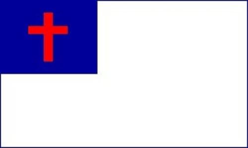 Кристиан Флаг Религиозен Църковен Банер Исус на Кръста Библейски Вимпел 3x5 Открит Нов