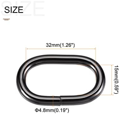 Метални Овални пръстен ключалката METALLIXITY (32x15x4,8 мм) 6 бр., овални изравняващи Пълзящи ключалката - за ремонт
