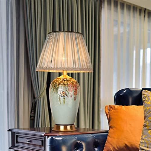 SDFGH Настолна лампа за Спалня, Дневна, Нощна лампа, Топло Ретро Китайската Настолна лампа с ръчно рисувани под формата