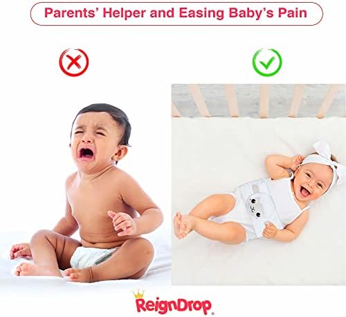 Лек за коликите ReignDrop за новородено – Комплект за облекчаване на газове с бандажом за корема, гелевой опаковка, чанта