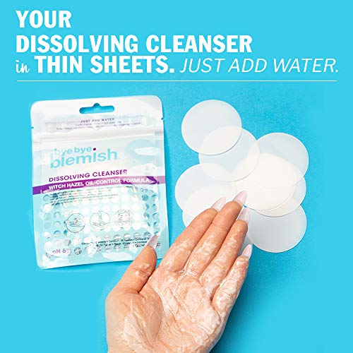 Почистващо средство за отстраняване на петна Bye Bye с гамамелисом, кърпа и сапун за лице с активирането на водата, отстранява