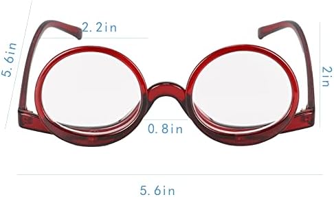 Aisi Увеличителни Очила за грим, Очила за грим на Очите, Сгъваеми Лещи, Сгъваеми Козметични Очила за Жени (Двойни лещи